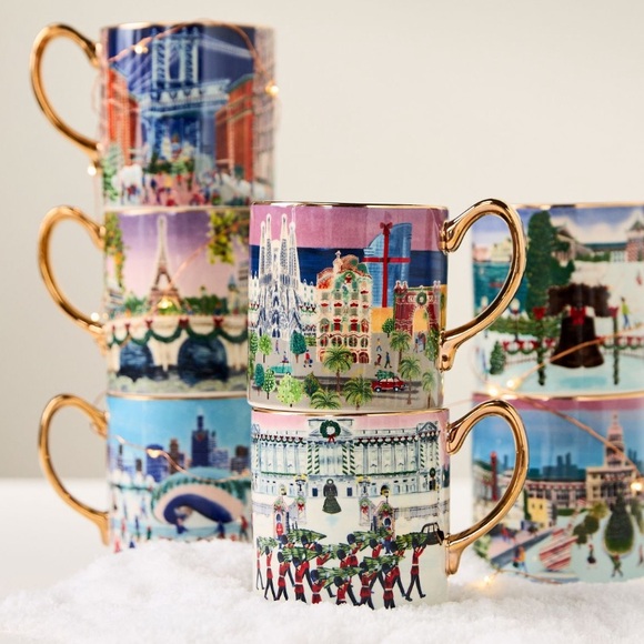 Holiday in the city mug NYC Anthropologie 2024 - Picture 12 of 13
